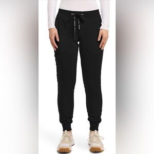 Medcouture Black Mid Rise Jogger scrub Pants ***pants only***